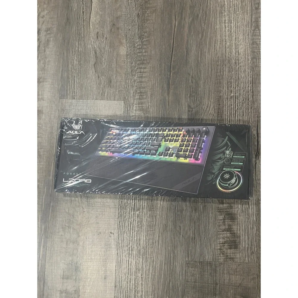 AULA L2098 Forest Mechanical Gaming Keyboard RGB Backlit Wired Metal Panel Black